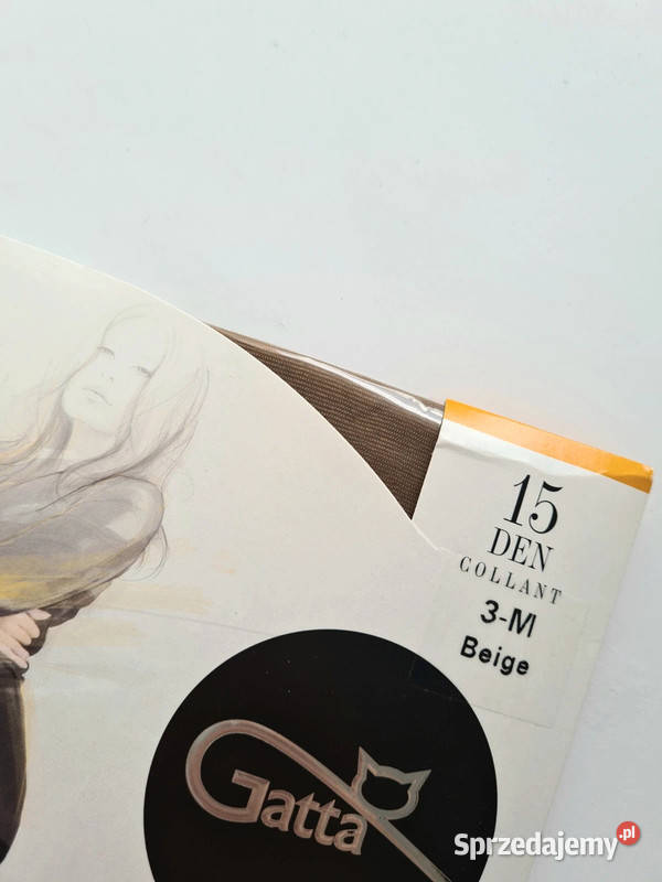 Brązowe cienkie rajstopy 15 den 3 m Gatta sprzedam