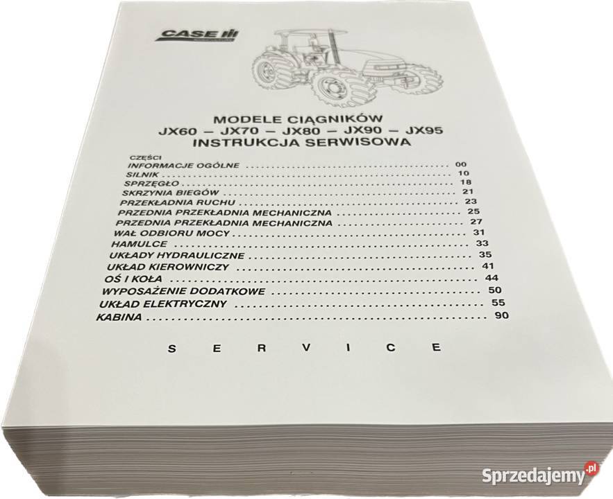 CASE JX 6070809095 instrukcja napraw Polsku miękka