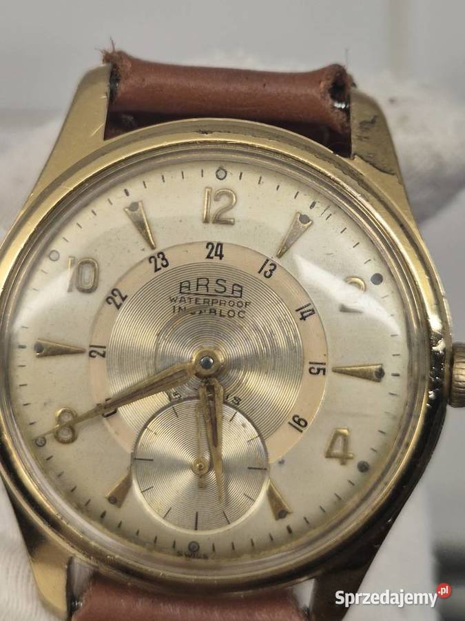 Szwajcarski zegarek Arsa 1950r Chorzów