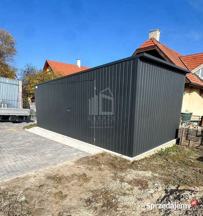 Garaż blaszany Schowek 6x3m Brama dwuskrzydłowa 18m2 Garaże i miejsca postojowe Międzyrzecz