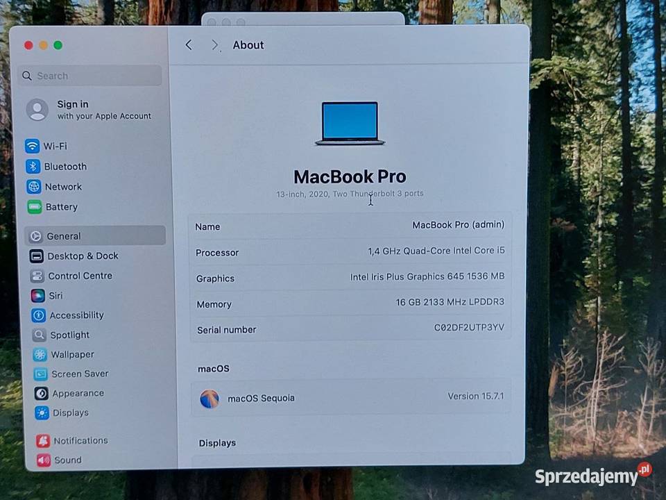 MacBook Pro 2020 i5 16GB RAM 256GB A2289 2 Apple mazowieckie