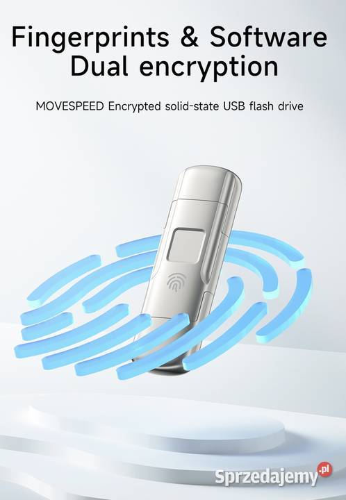 Szyfrowany pendrive SSD 512GB USB 32 USBC odcisk