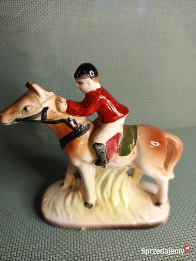 Zabytkowa Angiels figurka Dżokeja na koniu mazowieckie Warszawa