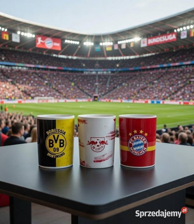 Bundesliga zestaw prezentowy niego 3 kubki Piłka nożna Warszawa