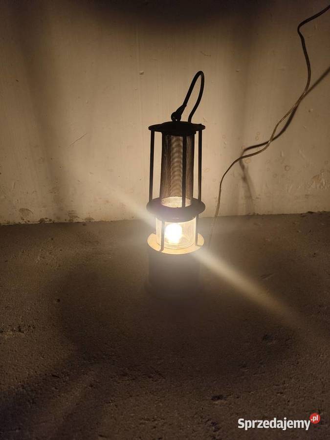 Lampa Górnicza elektryczna mosiężna mosiądz prl Kraków