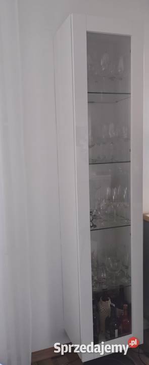 Witryna ze szkłem biały biały połysk Warszawa