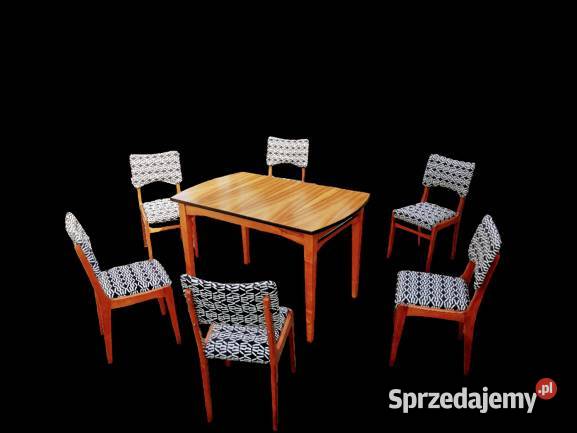 Stółkrzesła6 lata 60 THałas odrestaurowanyPRL Meble Kraków