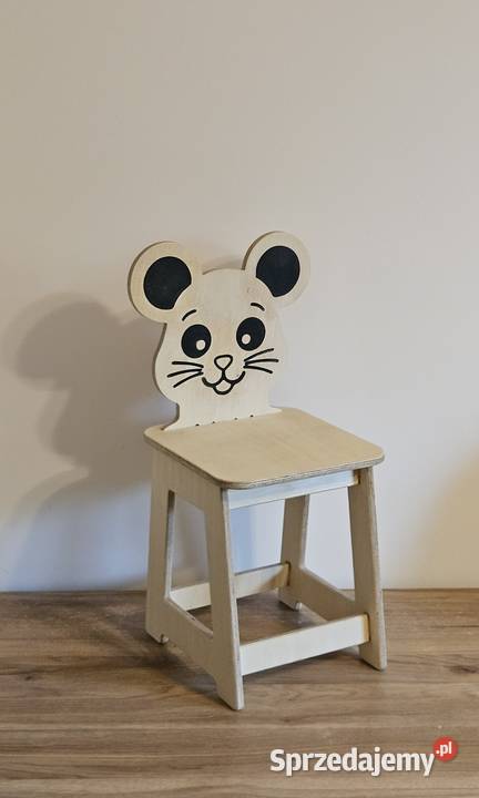 Drewniane krzesełko dziecka HANDMADE MONTESSORI
