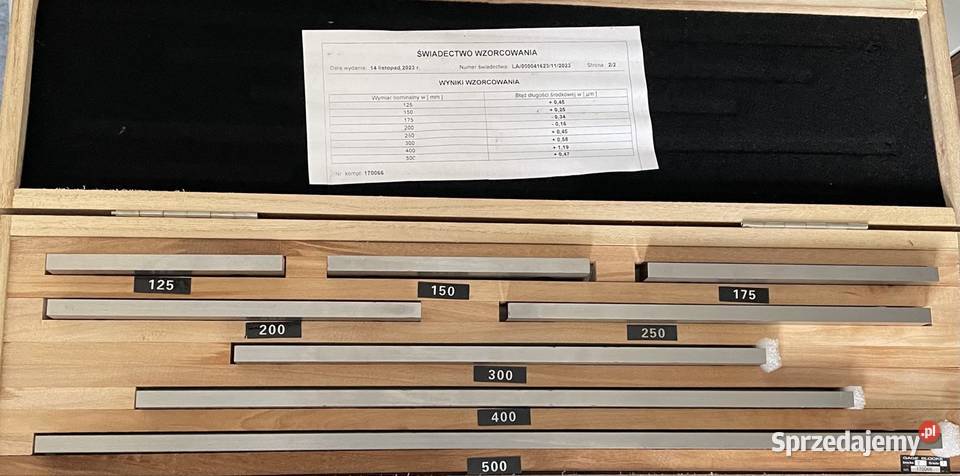 Płytki wzorcowe 125500 Czarnożyły