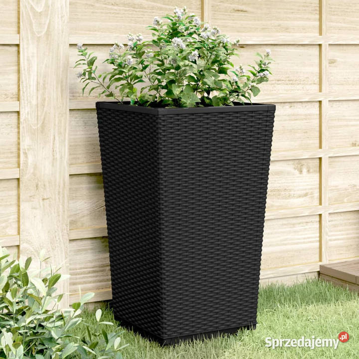 Donice ogrodowe 2 czarne 325x325x57 PP WM367848 Warszawa