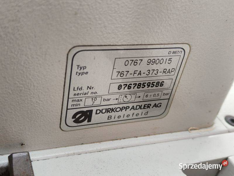 Zamarszczarka Durkopp Adler 767 3transport Ścieg