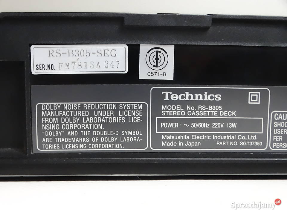 Technics RSB305 sprawny zadbany Made in Japan