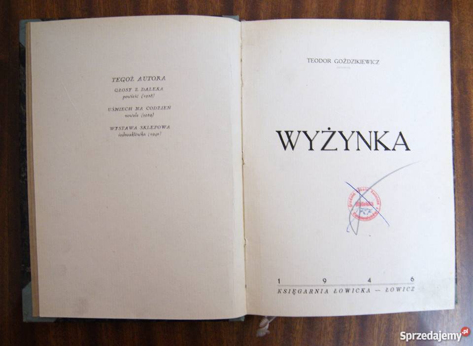 Teodor Goździkiewicz Wyżynka 1946 Parczew sprzedam
