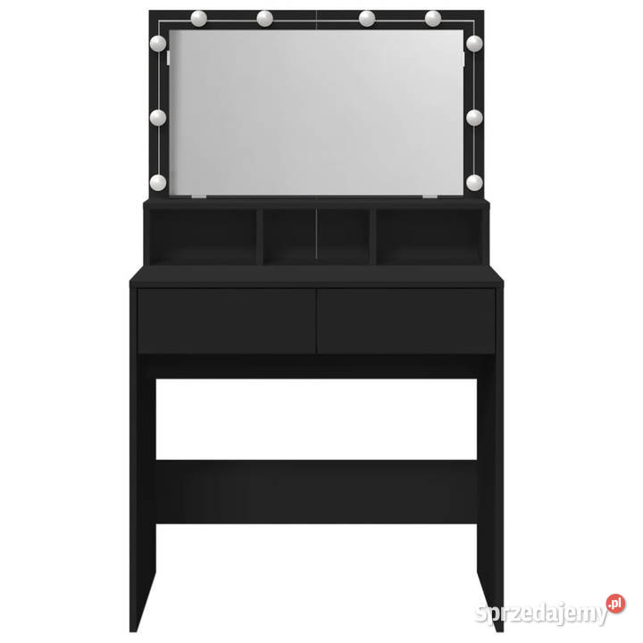 Toaletka z oświetleniem LED czarna 80x41x1345 Toaletki Warszawa