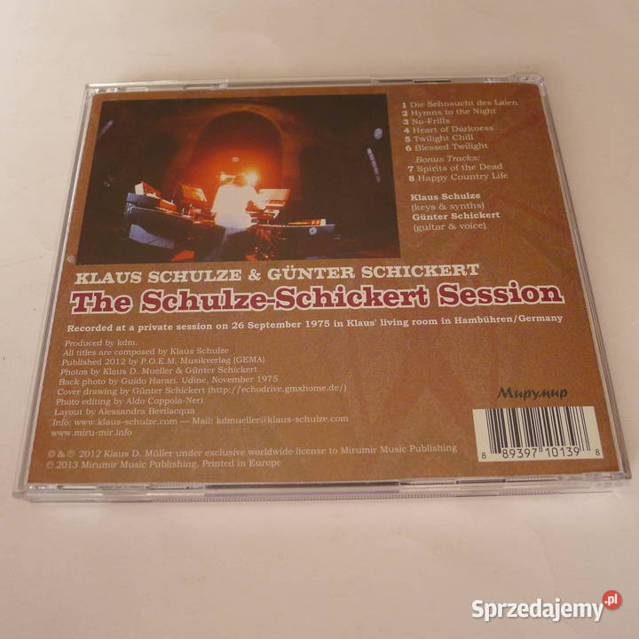 KLAUS SCHULZE SCHICKERT Session cd RARYTAS Radom