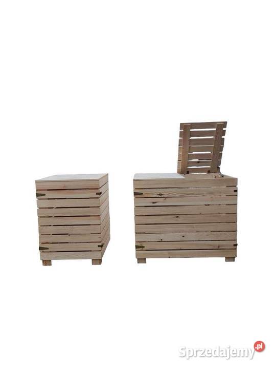 OBUDOWA NA DWA KOSZA 240 l NA ŚMIECI DREWNIANA