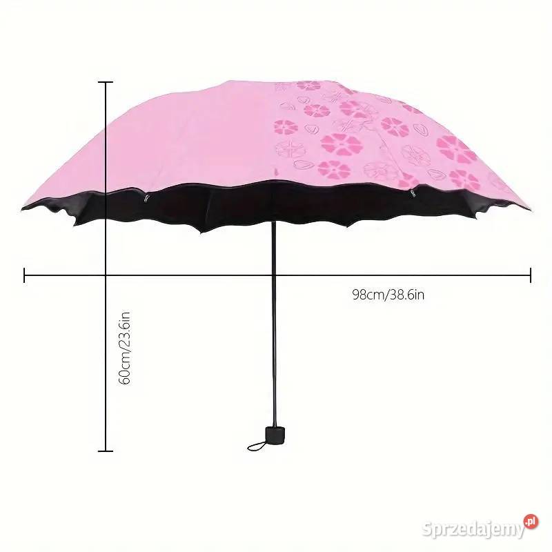 Parasolka Damska z Ochroną UV Różowa AS mazowieckie Płock