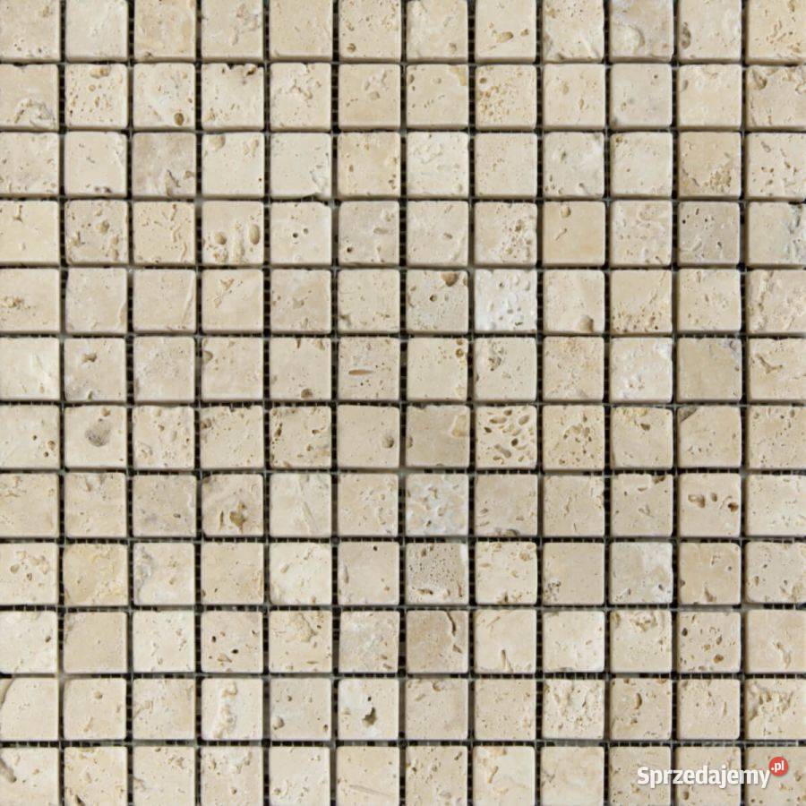 Mozaika trawertynowa Light bębnowana 305x305x1 Łódź