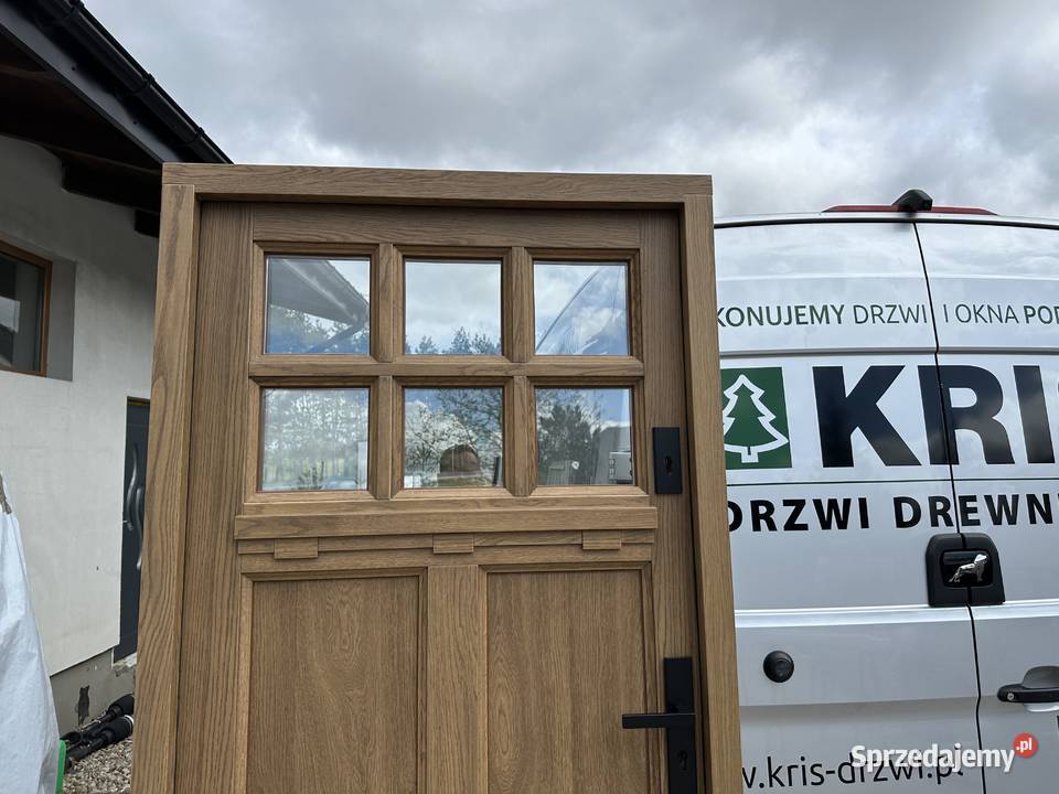 Drzwi zewnętrzne drewniane AMERYKAŃSKIE RĘKI