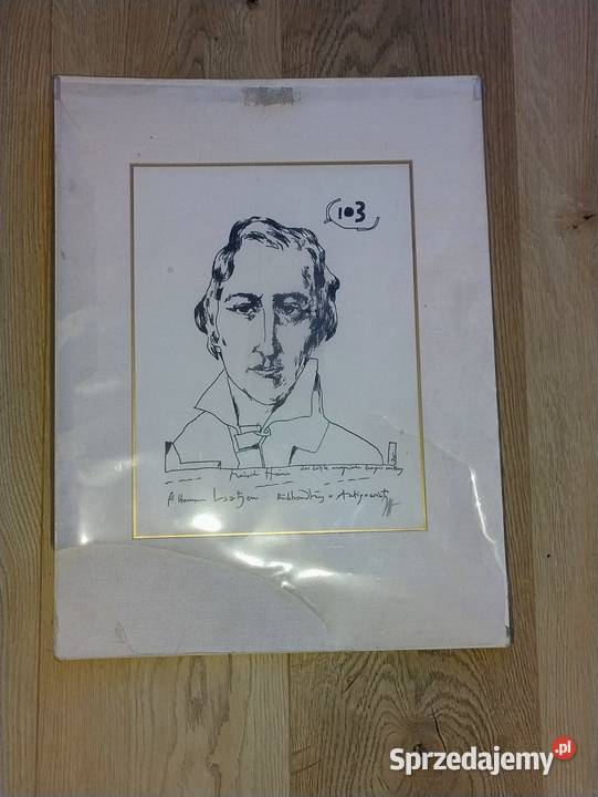 Horst Janssen Heinrich Heine litografia Gdynia