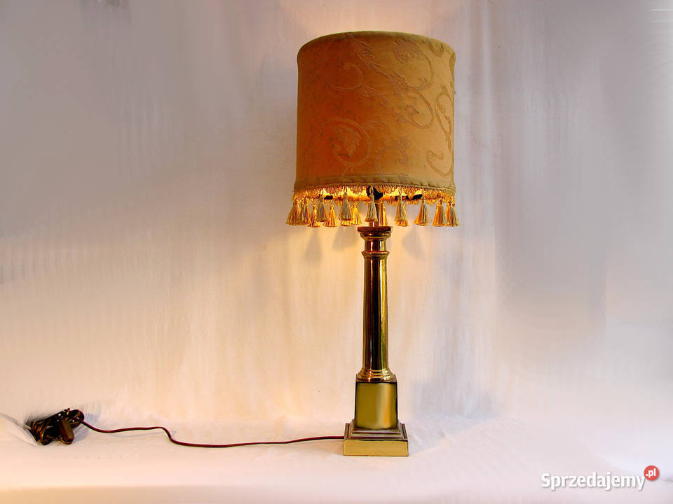 Duża Lampka nocna mosiądz III Lampki biurkowe zachodniopomorskie Szczecinek sprzedam