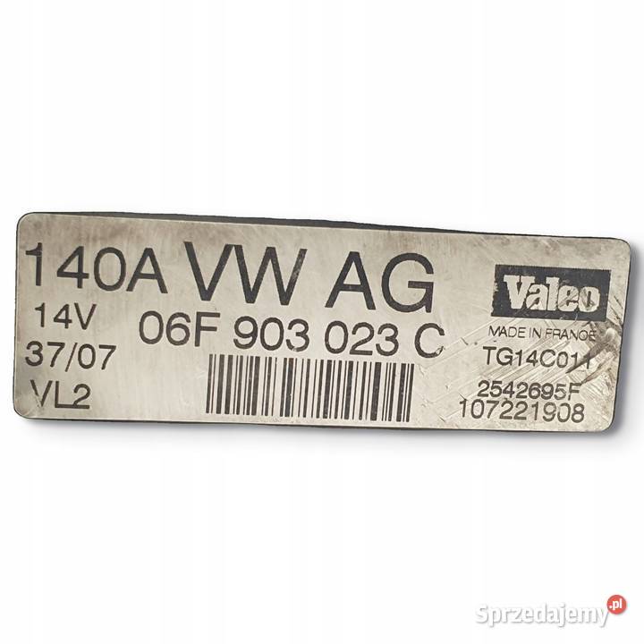 ALTERNATOR Skoda Octavia II Audi A3 VW Golf V 19 Układ elektryczny silnika Chełm sprzedam