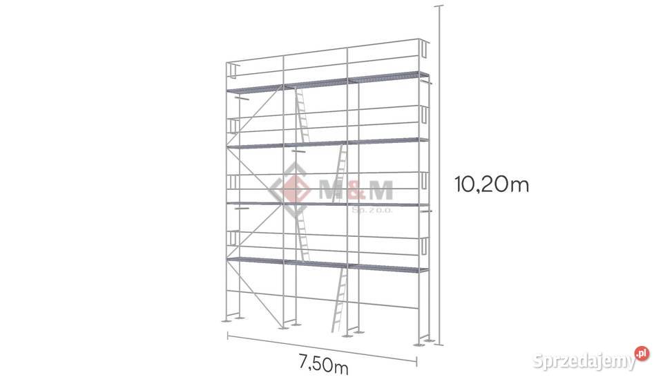 NOWE Rusztowanie elewacyjne 765m2 Rusztowanie