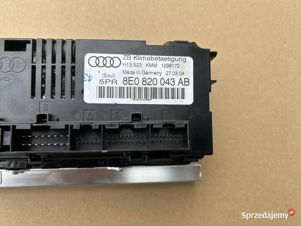 Panel klimatyzacji Audi a4 b6 8E0820043AB Bydgoszcz