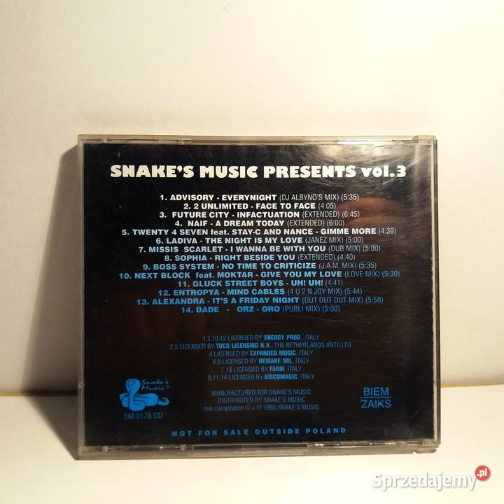 Snakes Music Presents Vol 3 Twenty 4 Seven 2 CD Płyty i kasety łódzkie Warta