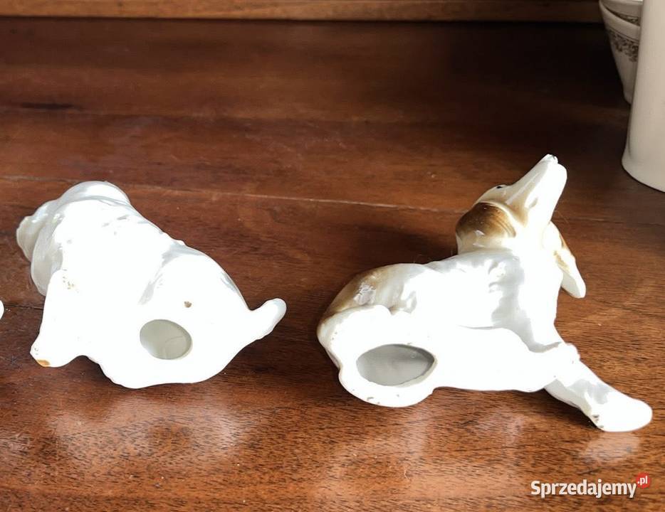 Piesek Figurka porcelanowa Śliczna figurka bez