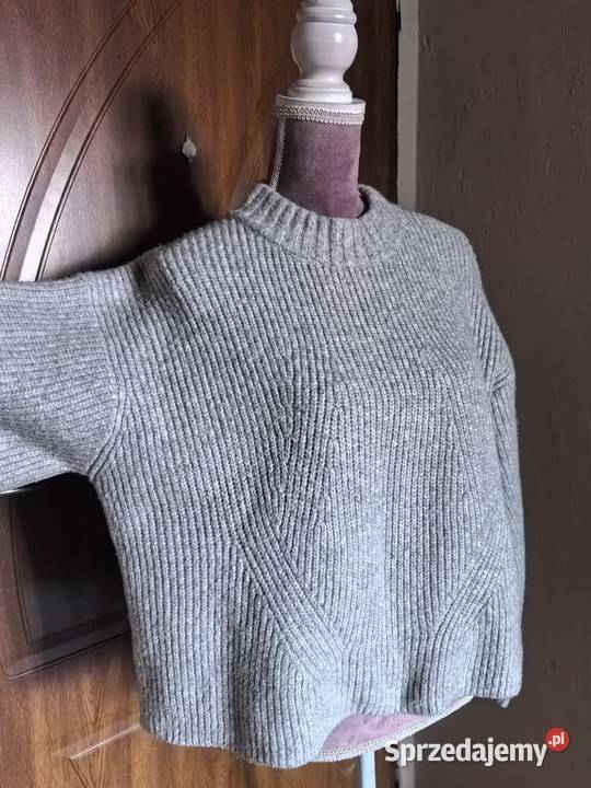 Sweter damski rozmiar M gruby szary HM Odzież damska Wrocław