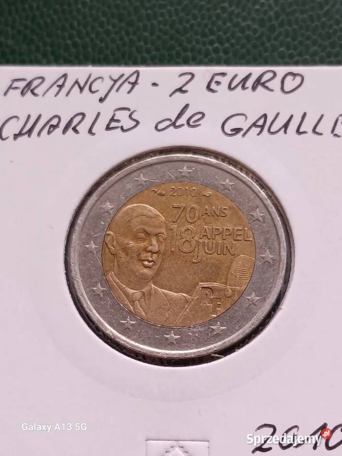 2 Euro Francja 2010 rCharles de Gaulle Konin