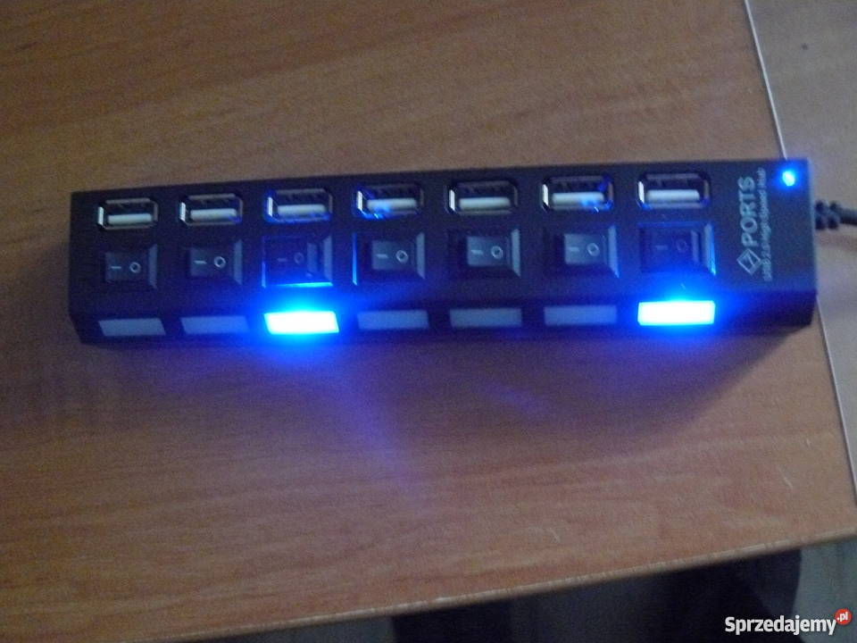 Hub usb rozdzielacz podświetlony kable, taśmy, przedłużacze Nowa Sól sprzedam