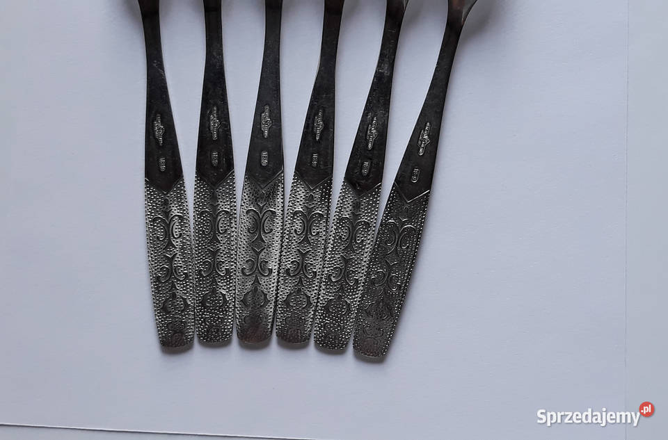 Widelce obiadowe 1 ROŚLINNY Gerlach sztućce PRL Dąbrowa Górnicza