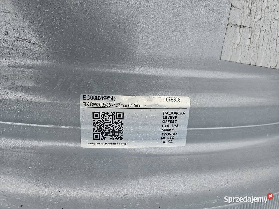 Felgi Felga 20 R 38 DW 20 38 DW B 20x38 65085 Szprotawa