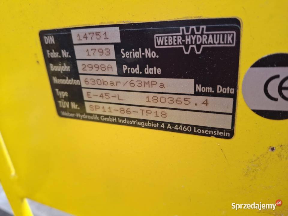 Zestaw narzędzi hydraulicznych WeberHydraulik