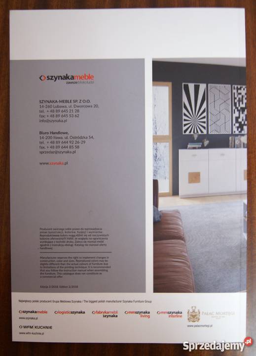 Katalog kolekcja Szynaka Meble Trendline 2018 Parczew
