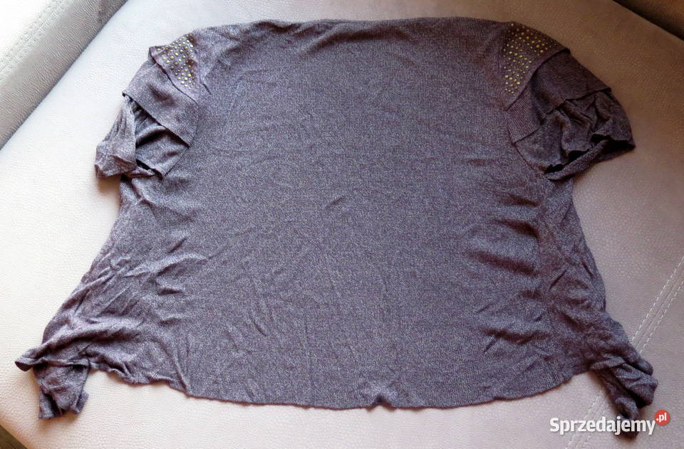 Mega oryginalne bolerko z krótkim rękawem r M szary/srebrny Komorniki