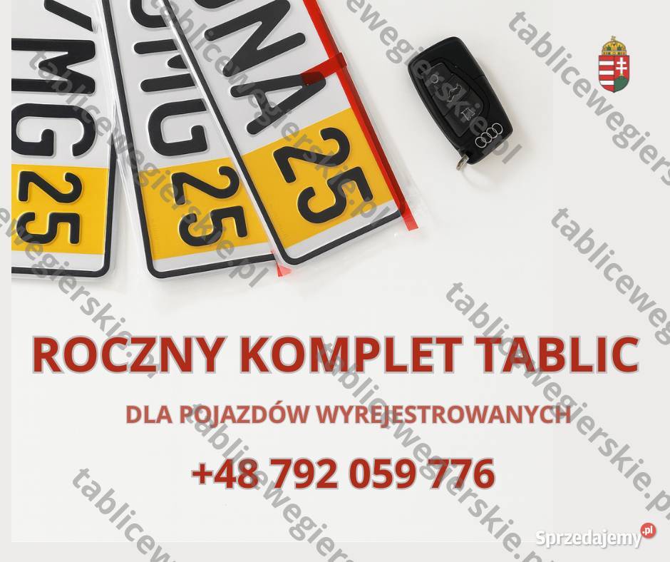 Roczny wynajem tablic