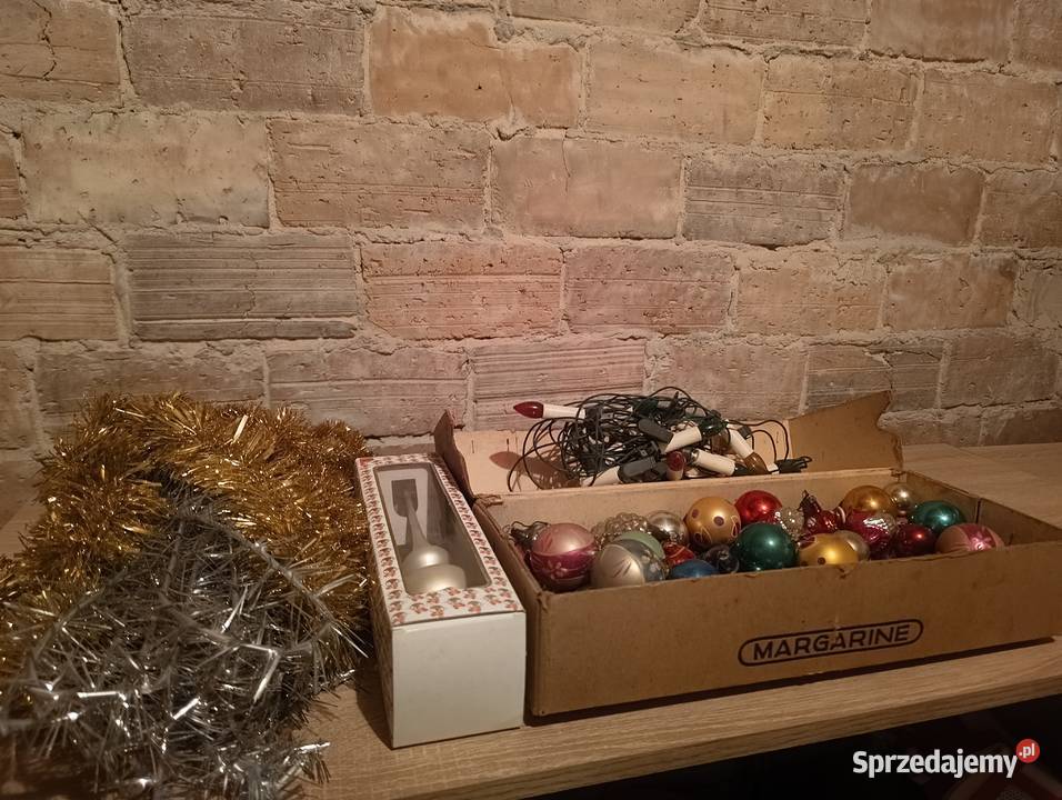 Zestaw bąbki choinkowe z czasów PRL Unikatowa Będzin