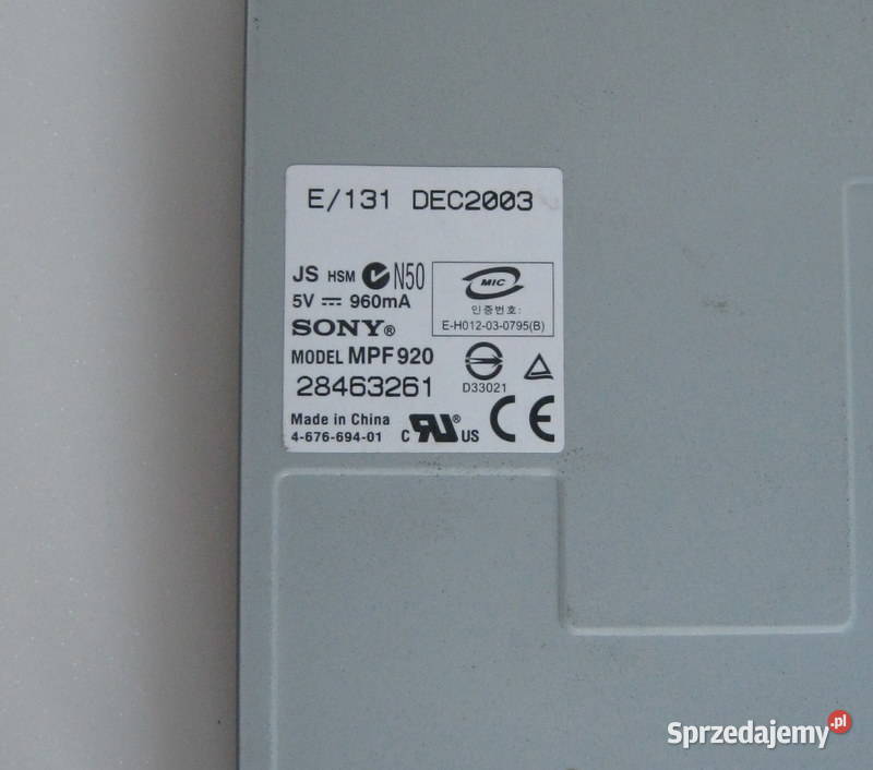 Napęd dyskietek Sony MPF 920 Komputery i Akcesoria Kraków