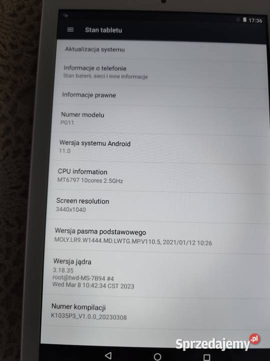 Tablet MEDIATEK 10 Android 1TB 16RAM CPU MT6797