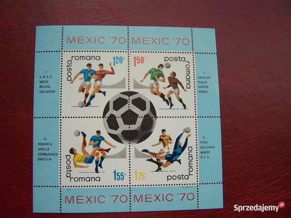 Rumunia 1970 MNH Mi 284245 Sport Piłka nożna MŚ Tychy