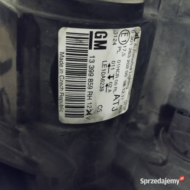 Lampa prawa przednia Opel Zafira Warszawa sprzedam