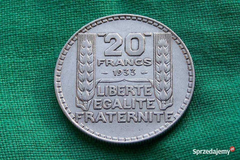Francja 20 franków 1933 Ag