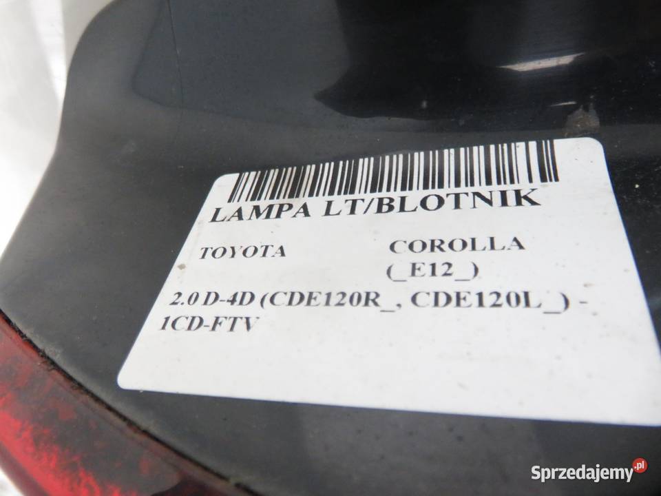 LAMPA LEWA TYLNA TOYOTA COROLLA E12