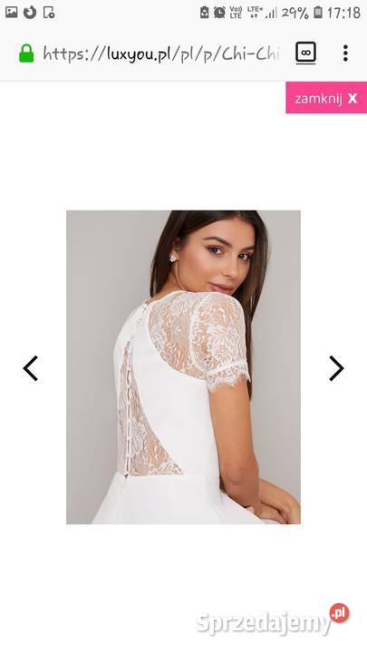 Suknia ślubna ślub cywilny do kolan Kraków