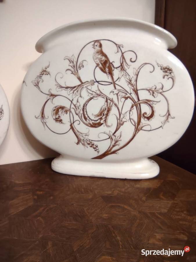 Dwa piękne duże wazony kominkowe Stara porcelana Gniezno