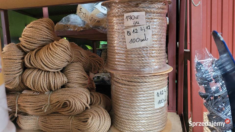 Linka jutowa sznurek fi10mm 20mb lina konopna Szyny i linki mazowieckie Warszawa