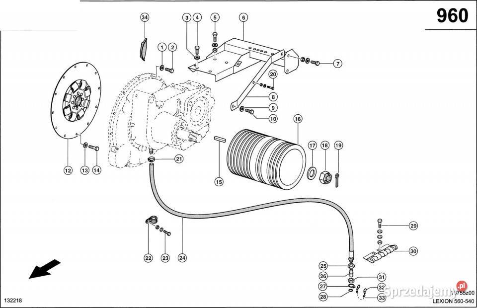 Claas Lexion 560 KOŁO PASOWE 0007694820 Jastrzębniki